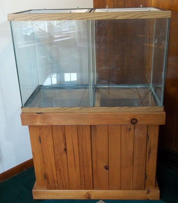 55 Gallon High Reptile Tank W/ Secure-A-Pet Locking Top & Wooden Stand