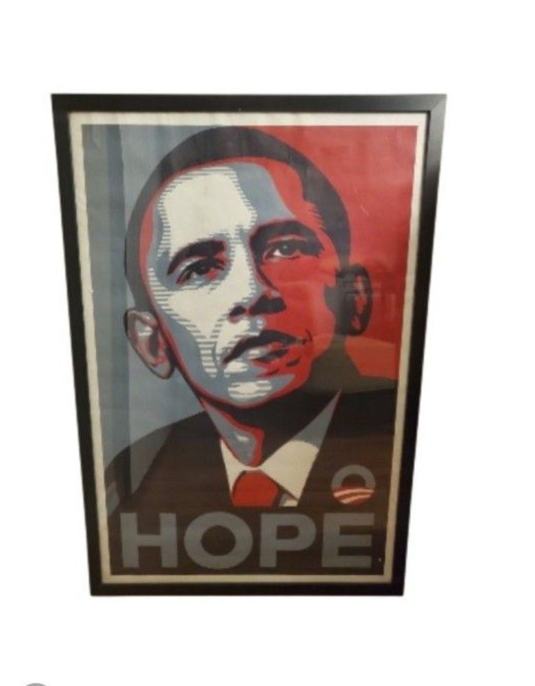 DNC - 2008 OBAMA Original Cardboard Campaign Poster