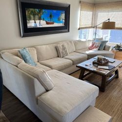 3 Piece Linen Sectional 