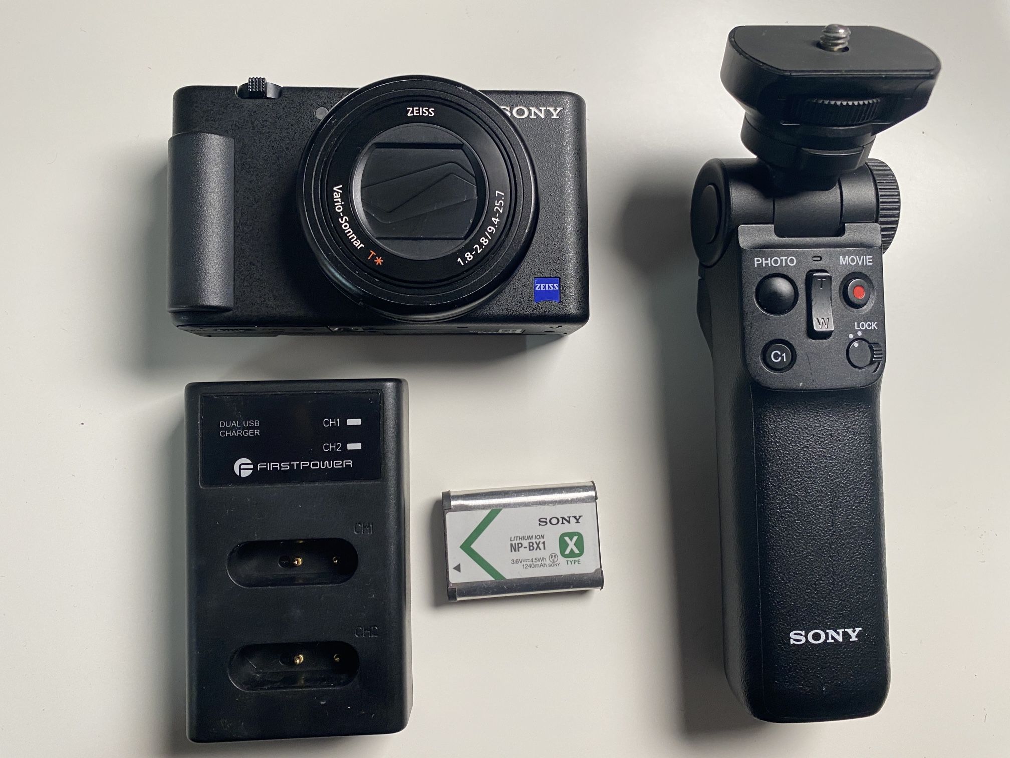 Sony ZV-1 4K Camera + Sony Remote Grip + 2 Batteries LIKE NEW