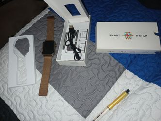 Android capatible gold smart watch
