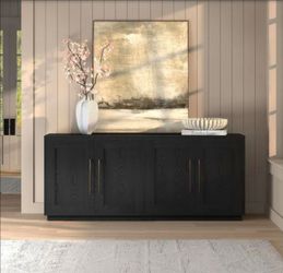 Meyer&Cross Tillman Black Grain MDF 68 in. Buffet Table