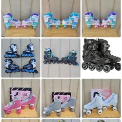 ROLLER SKATE ROLLER BLADES DIFFERENT SIZE AND PRICE 25 DOLLARS UP