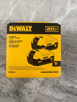 DeWalt 20V Max 5Ah Lithium Ion Battery 2-Pack
