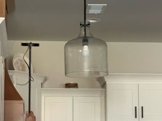 Large Glass Bell Pendant Light