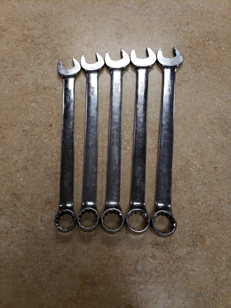 Matco Tools 5 Piece Metric Combo Wrench Set 20mm-24mm