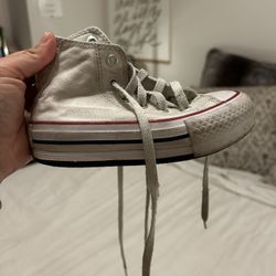 White Platform Toddler Converse Size 10.5