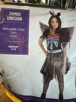 Halloween Costume - girls zombie unicorn