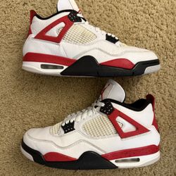 Size 10.5 (Pre owned, no box) - Air jordan 4 retro red cement 