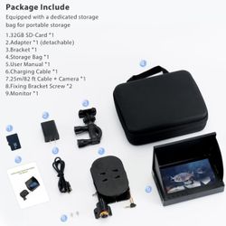 Underwater Fishing Camera: 6'' HD 1080P Ice Fishing Camera with OLED Display, 220° Wide-Angle Lens, 8 IR Lights, 25m/82ft Cable-DVR Portable Fish Find