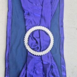 Metalic Royal Blue Strech Chairs Sashes