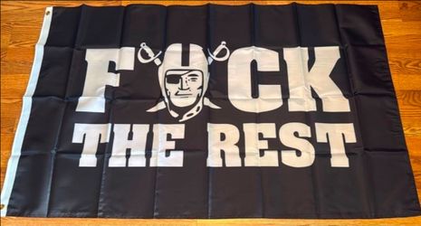 Raiders F The Rest Flag 5ftx3ft $20 Firm On Price