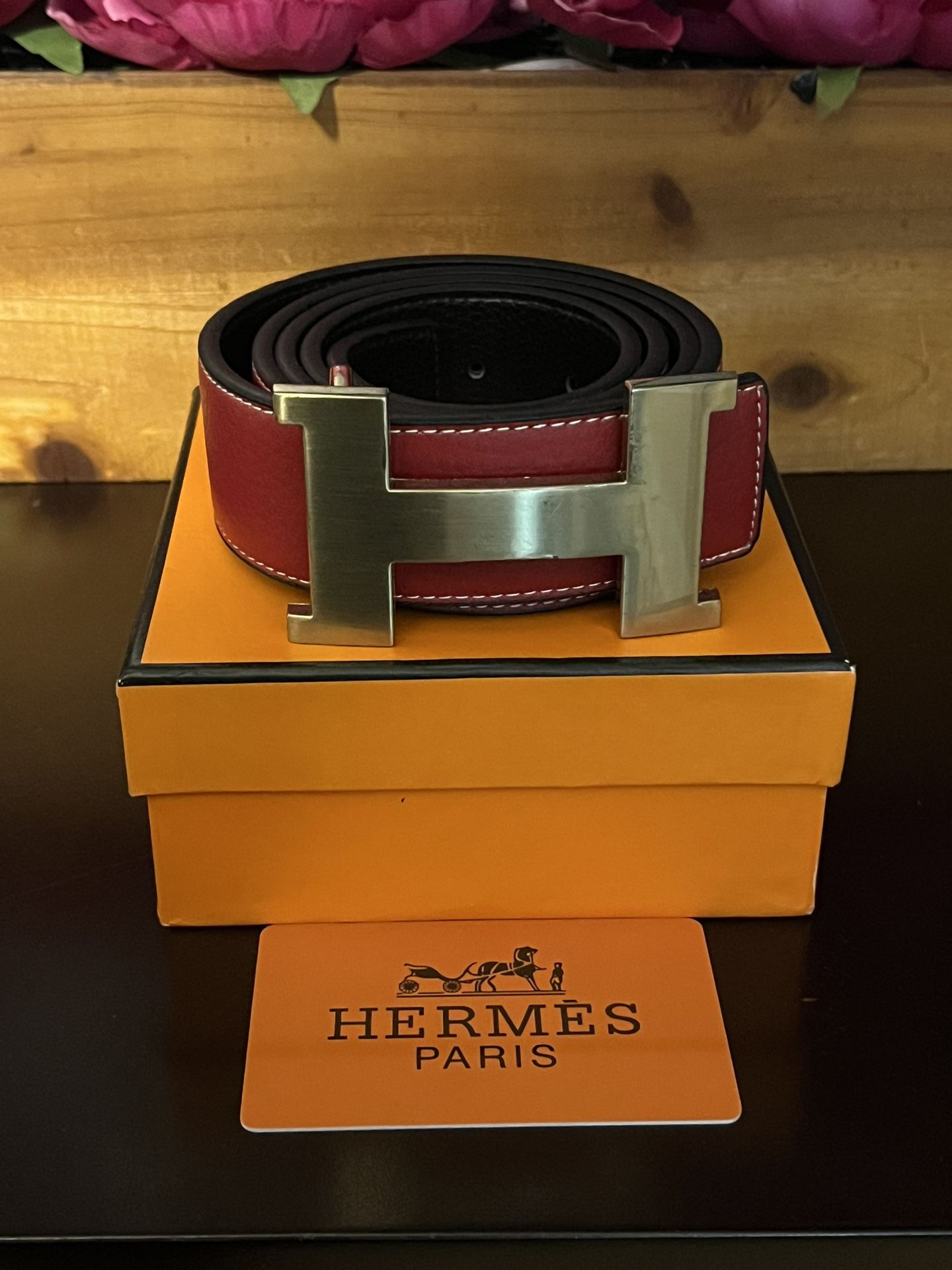 Red Hermes Belt 