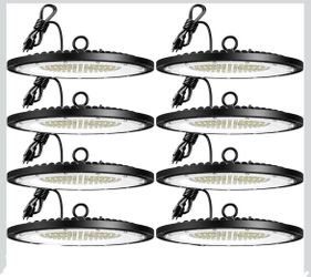 8 Pack UFO LED High Bay Light 200W 28000lm 5000K, UL Listed
