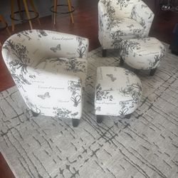 Chairs with Ottomans