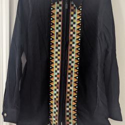 Bob Mackie Womens Wearable Art Lightweight Jacket Full Zip Size 1x