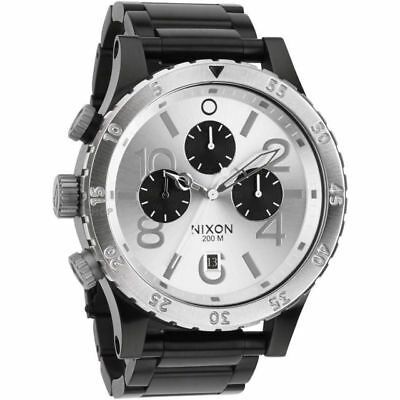 Nixon 48-20 Chrono Watch - Black / Silver