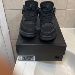 Jordan 4s black cat with box.