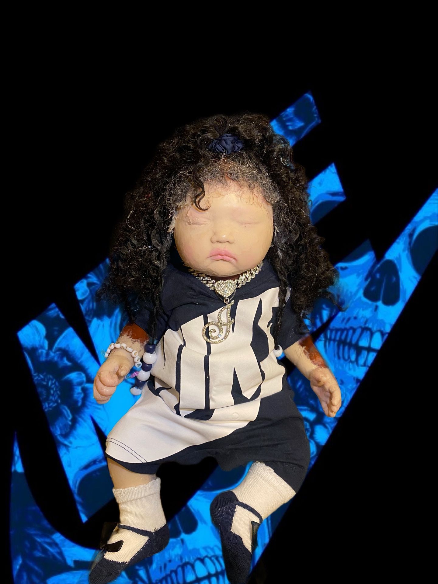 Full Body Silicone Reborn Doll – Piebaldism Baby, Realistic, Lifelike, Rare Skin Condition