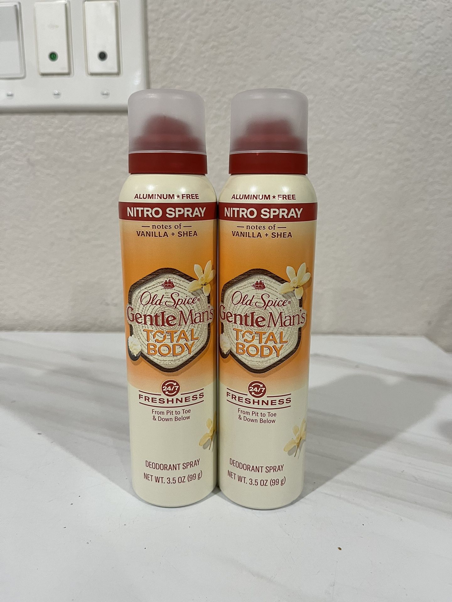 Brand new Old Spice Total Body Aluminum Free Body Spray (2 For $15)