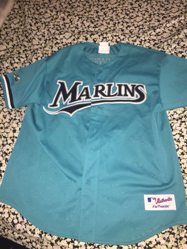 Marlins majestic mlb baseball jersey