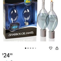 Shabbat Candle Holder Cup and Wick – Tear Drop Shape, 2 Pack – Pretty and Elegant Design – Fits Standard Candlesticks - for Paraffin Lamp Oil - No Mes