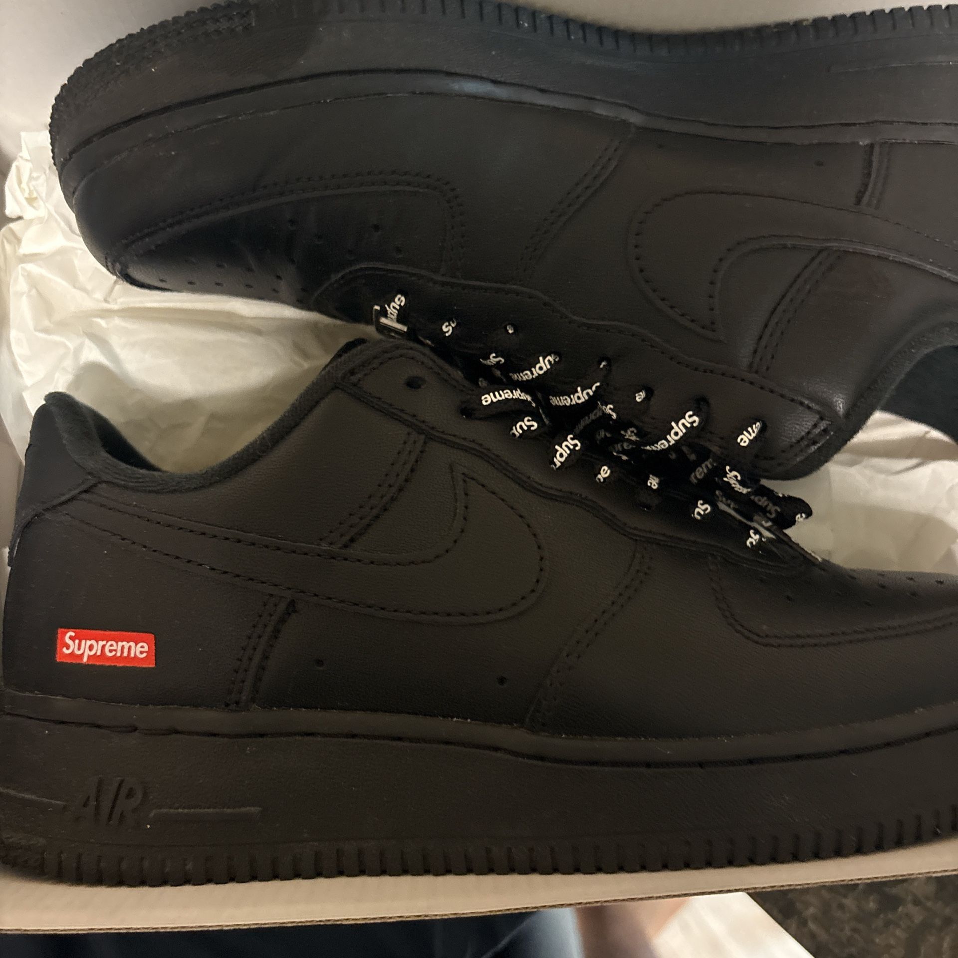 Black Supreme Air Force 1s