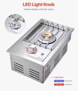 Stainless Steel Built-In 1- Side Burner