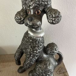 Black Ceramic Poodle From The Sixties 
