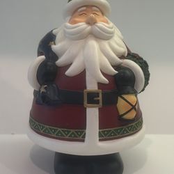 Vintage Decorative Santa from Costco w/ light & bag of presents 10"x 6"- Resin 