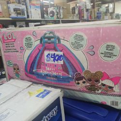 Brand New L.O.l Double Water Slide With Pool At The Bottom 