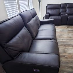 Leather Power Recliner Couches
