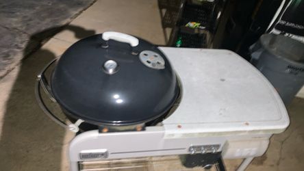 Weber Kettle Charcoal Grill with Side Table