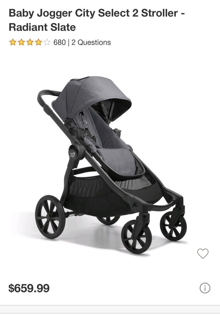 Baby Jogger City Select 2 Stroller-Radiant Slate