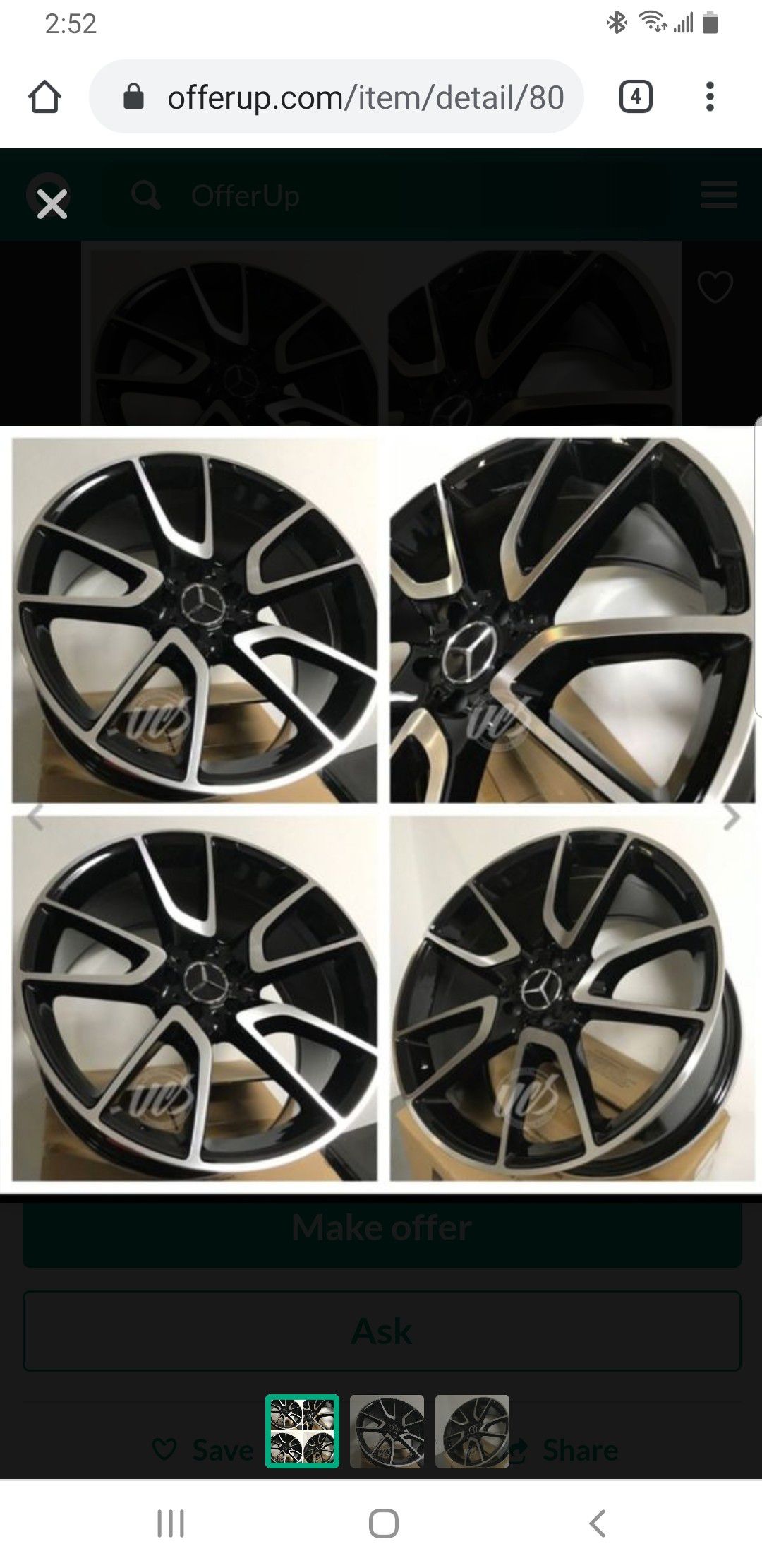 20" staggered mercedes wheels new in boxes
