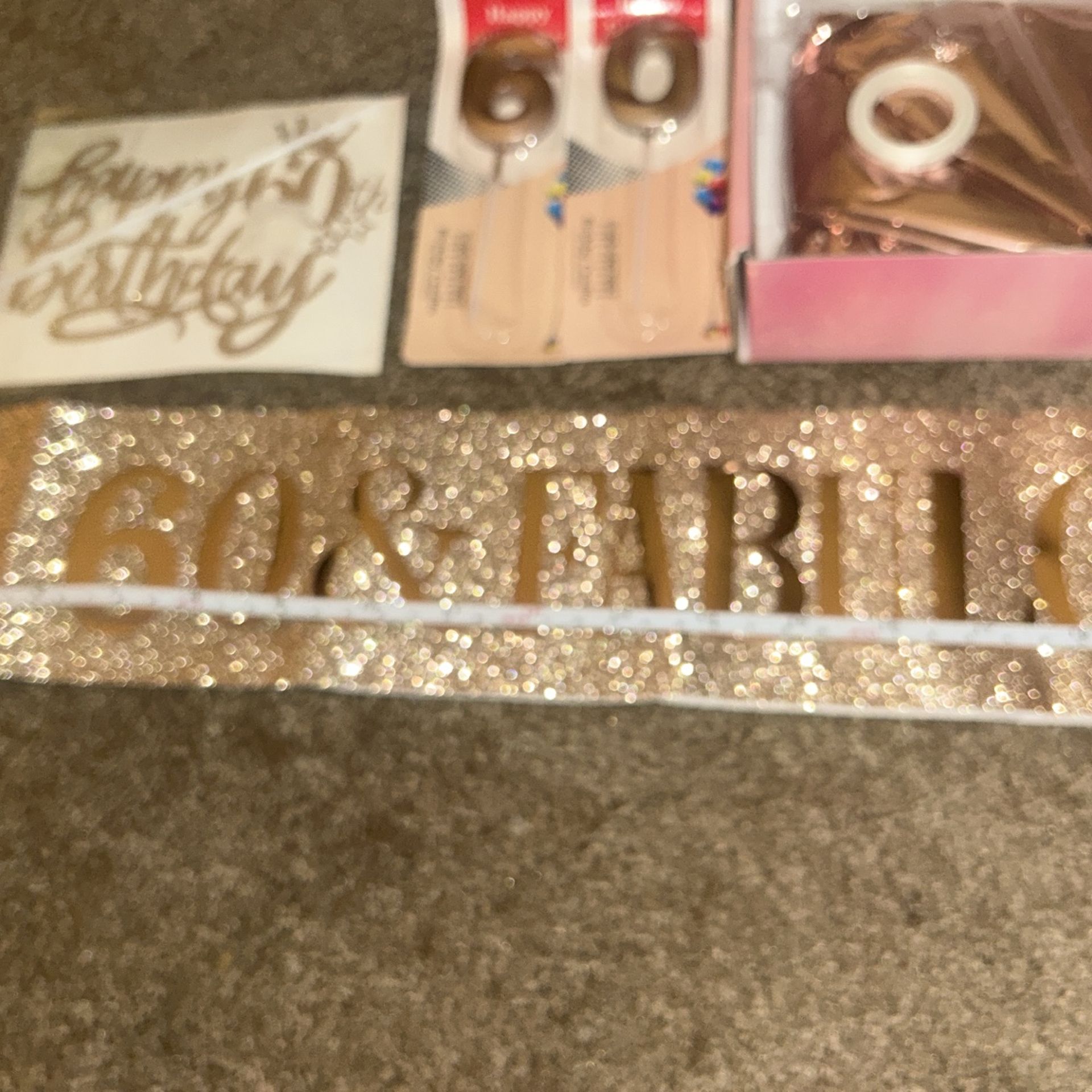 60th Birthday Tiara/ Slash Set (7 Pieces)