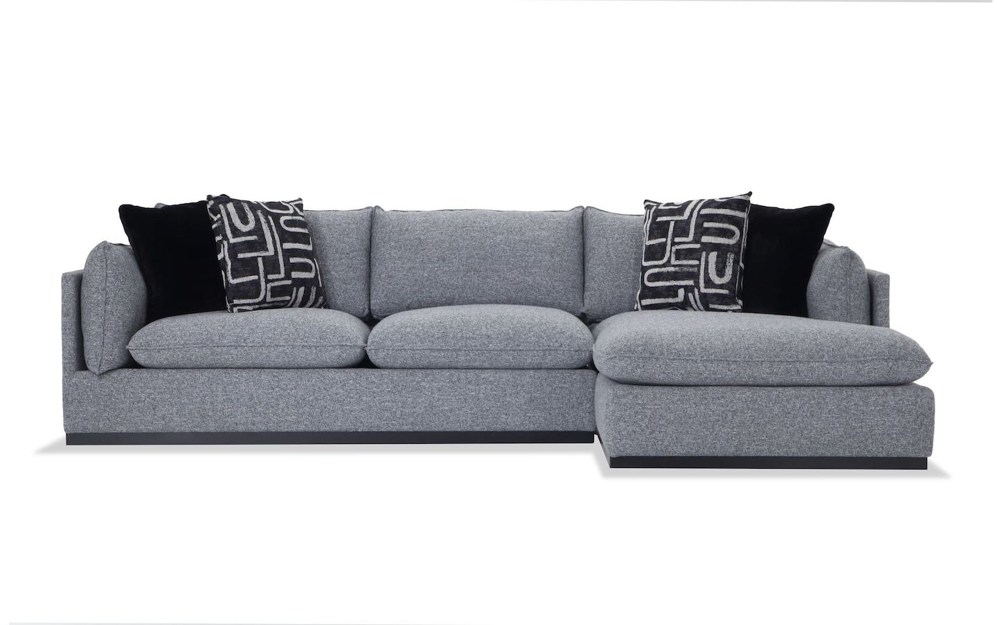 Bob’s Future Mirage Gray 2 Piece Left Arm Facing Sectional Couch Sofa