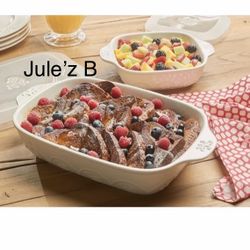 Juego De Moldes De 9”X13” Y De 8”X 8” Para Hornear Y Servir Nuevos En Sus Cajas 