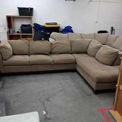 Large brown comfortable sectional