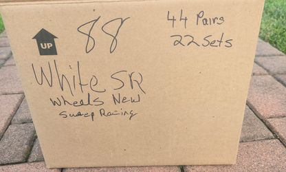 88 (44 pairs /22 sets) new white (sr) sweep racing 1/8 scale buggy wheels $150 for the box plus shipping if needed #walkermart