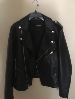 Black leather jacket