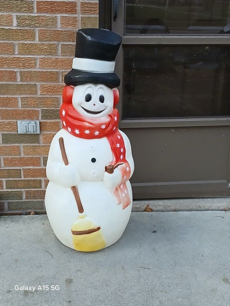 Vintage Frosty Blow Mold Yard Decoration