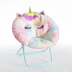 Rainbow Unicorn Saucer Chair