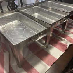 3 Stainless Steel Buffet 50 $
