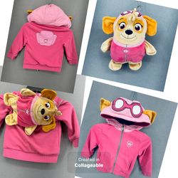 PAW Patrol Skye Hoodie And Plush Toy 2 in 1 Size 4 