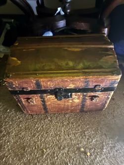 Antique Dome Top Steamer Trunk