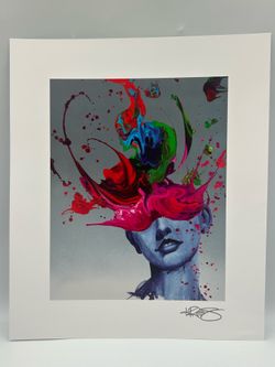 Kre8 Clarity Lithograph Park West Gallery Signed Surrealist Art Print 11.5x9.75