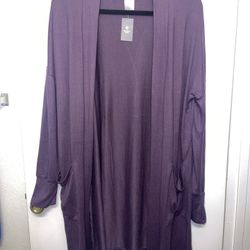 PURPLE WOMENS CARDIGAN SIZE XL NEW