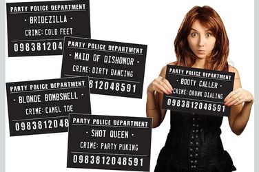 Bachelorette Mugshot Signs & Background