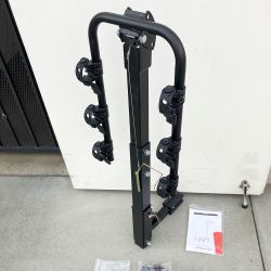 New in Box $49 Tilt Folding 3-Bike Hitch Mount Rack Bicycle Carrier for 2” Hitch w/ Straps 110 lbs Max